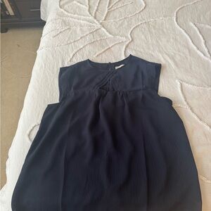 LOFT Dark Blue Sleeveless Blouse